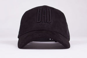 Black on Black Suede Trucker - BAD Couture
