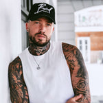 Black & White Italic Trucker
