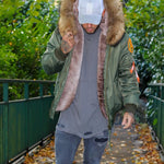 Grey & White Suede Trucker - BAD Couture
