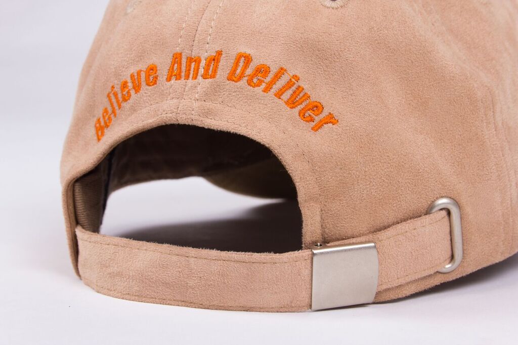 Tan & Orange Suede Baseball Cap - BAD Couture