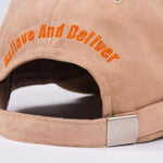 Tan & Orange Suede Baseball Cap - BAD Couture