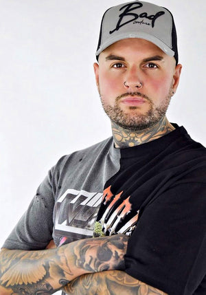 Grey & Black Trucker