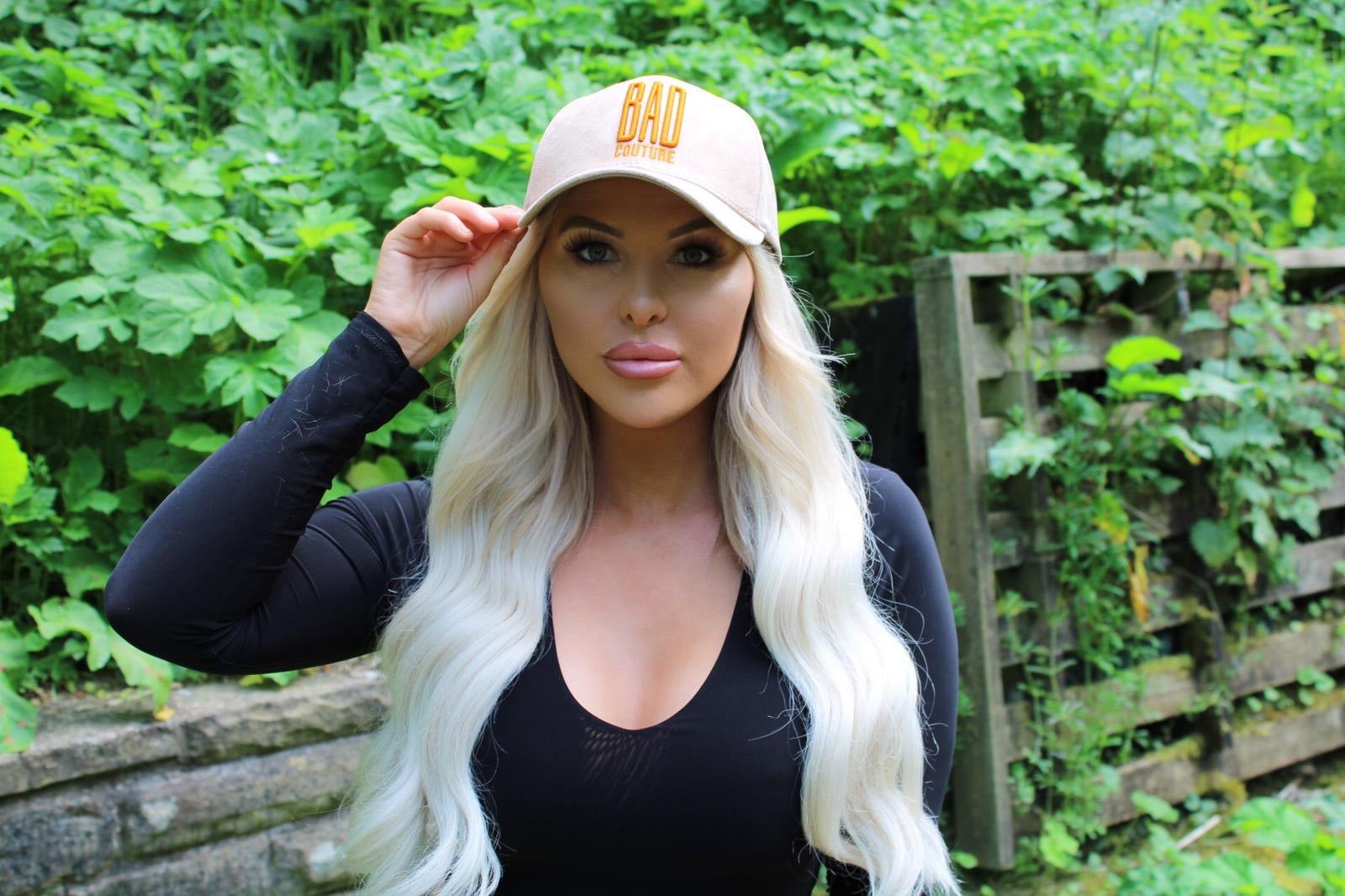 Tan & Orange Suede Baseball Cap - BAD Couture
