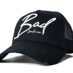 Black & White Italic Trucker - BAD Couture