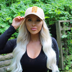Tan & Orange Suede Baseball Cap - BAD Couture