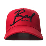 Red Italic Baseball Hat - BAD Couture