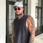 Grey & White Trucker 