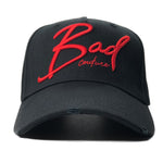 Black Italic Baseball Hat - BAD Couture