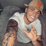 Tan & Orange Suede Baseball Cap