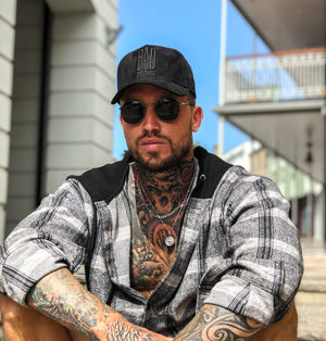 Black on Black Trucker - BAD COUTURE