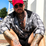 Red Italic Baseball Hat - BAD Couture