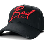 Black Italic Baseball Hat - BAD Couture