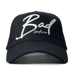 Black & White Italic Trucker - BAD Couture