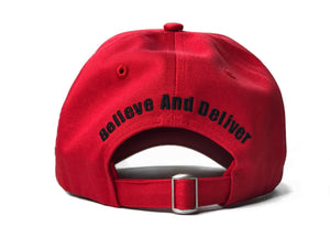 Red Italic Baseball Hat - BAD Couture